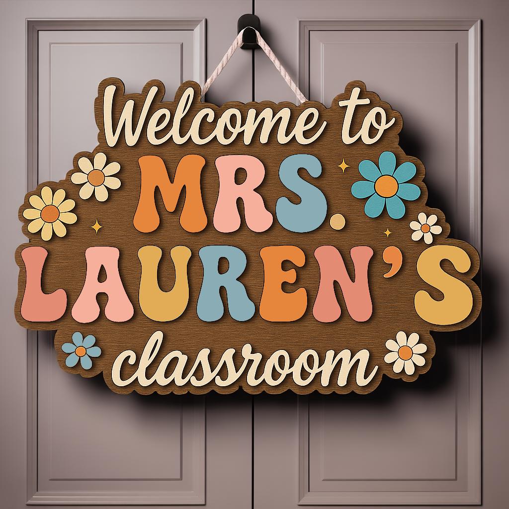 Personalized Classroom Door Sign for teacher door decor