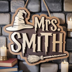 Personalized Wizard Teacher Sign for classroom decor
