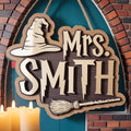 Personalized Wizard Teacher Sign detail