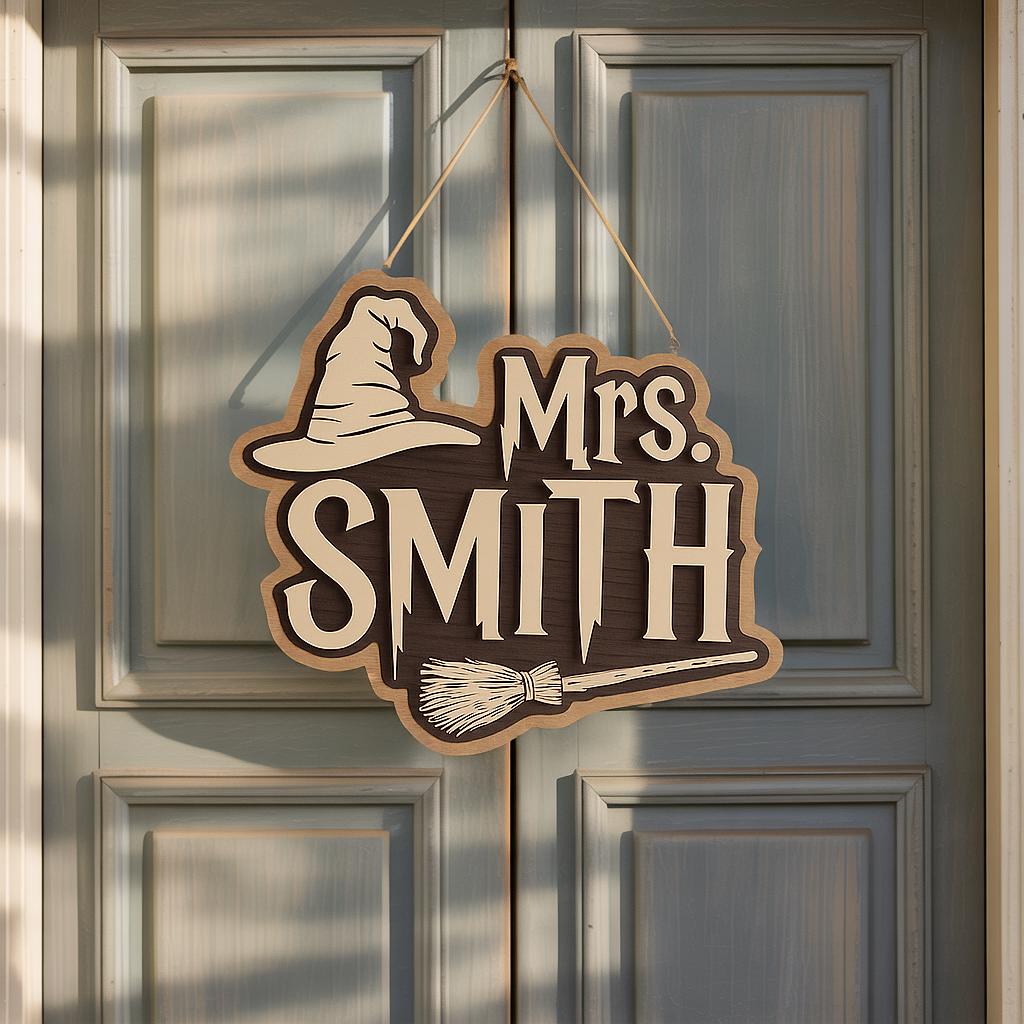 Personalized Wizard Teacher Sign for back to school