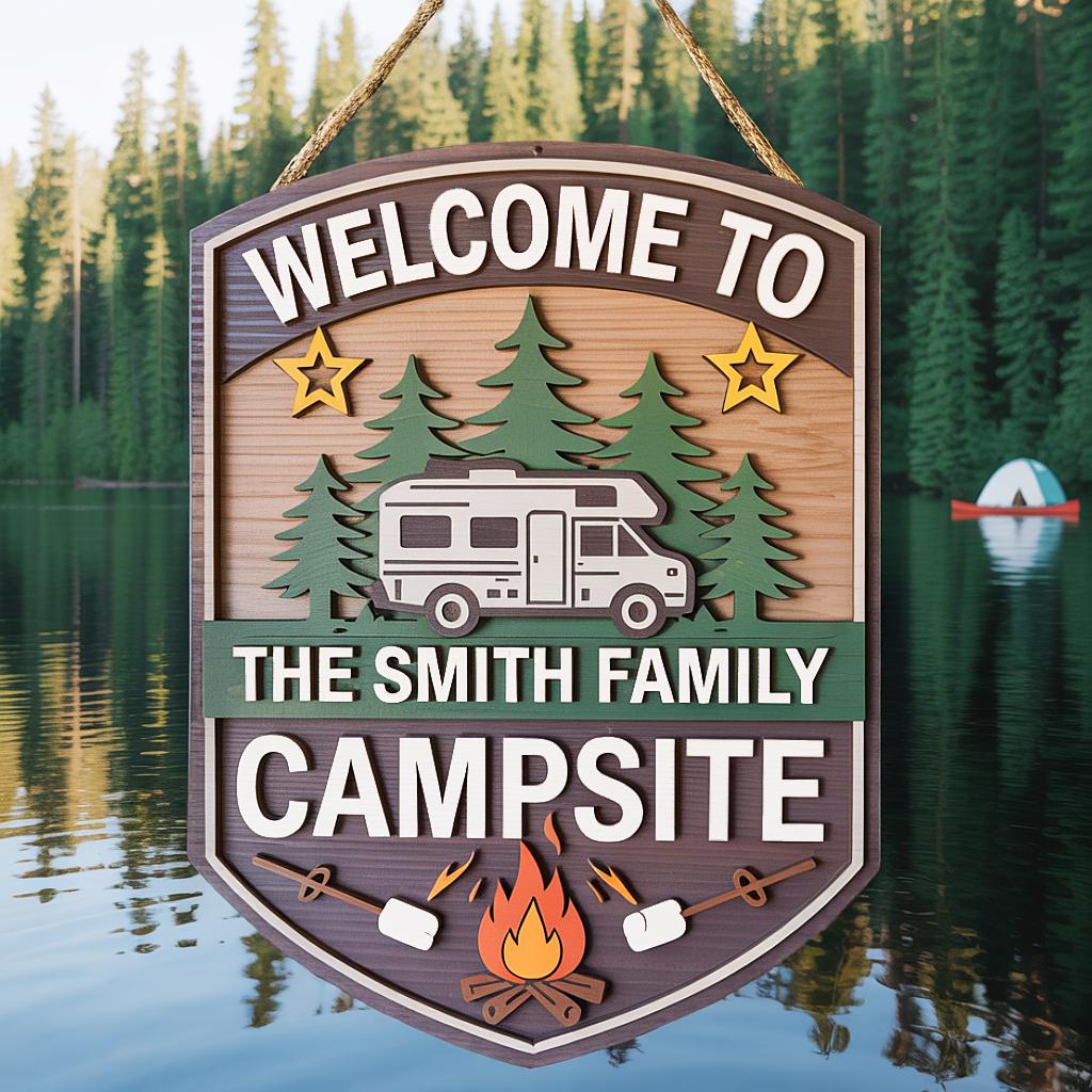 Personalized Campsite Sign for RV decor