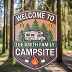 Personalized Campsite Sign design detail