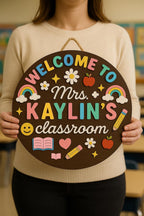 Personalized Pencil Teacher Door Sign alternate product view