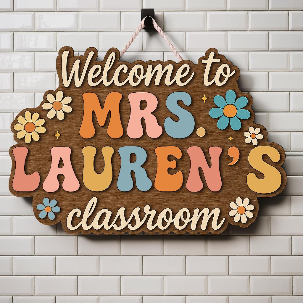 Personalized Classroom Door Sign for classroom welcome decor