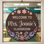 Personalized Floral Teacher Sign for floral classroom decor