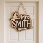 Personalized Wizard Teacher Sign design detail