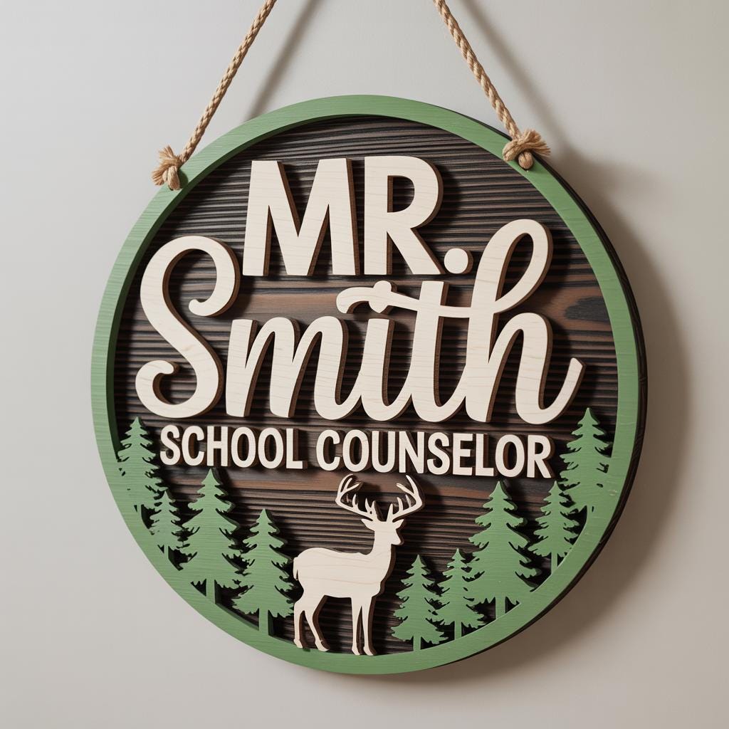 Personalized School Counselor Sign for school psychologist