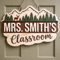 Custom Mountain Teacher Door Hanger