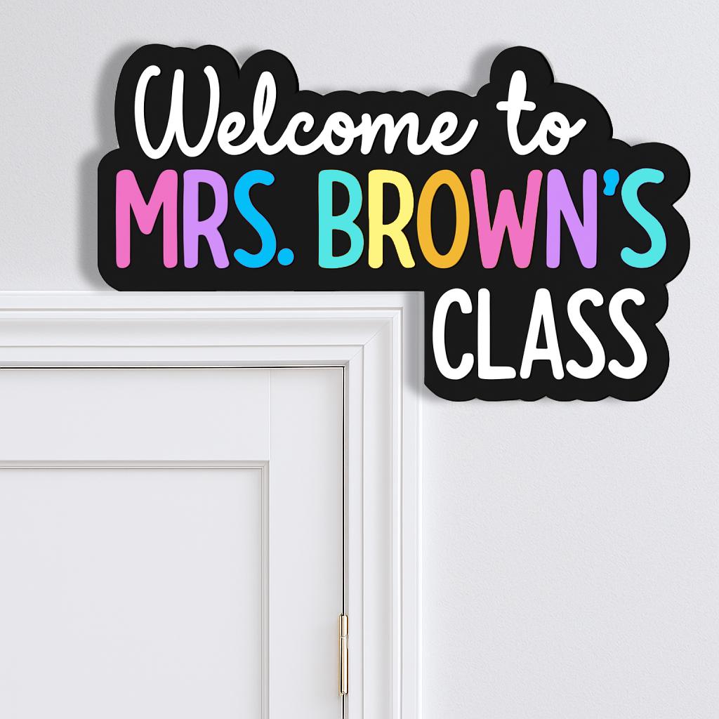 Personalized Teacher Doorframe Sign detail