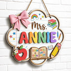 Personalized Teacher Door Sign for classroom welcome decor