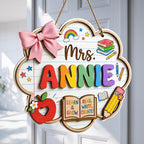 Personalized Teacher Door Sign design detail