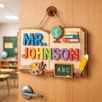 Personalized 3D Teacher Sign for 3d teacher sign