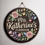 Personalized Floral Teacher Sign alternate product view