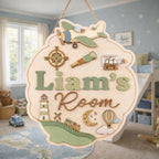 Personalized Kids Door Sign for nursery decor