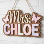 Personalized Butterfly Nursery Sign with custom name