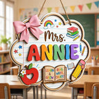 Personalized Teacher Door Sign with custom name