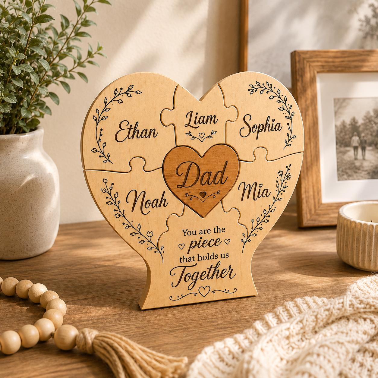 Personalized Wooden Family Puzzle for family keepsakes