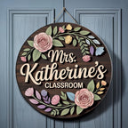 Personalized Floral Teacher Sign for floral classroom decor
