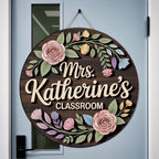 Personalized Floral Teacher Sign for teacher welcome sign