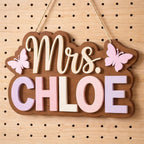Personalized Butterfly Nursery Sign for baby girl room decor