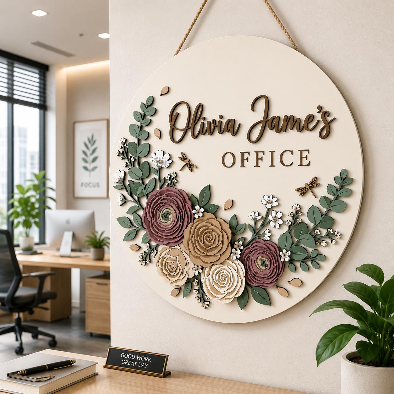 Personalized Office Status Sign for workspace privacy