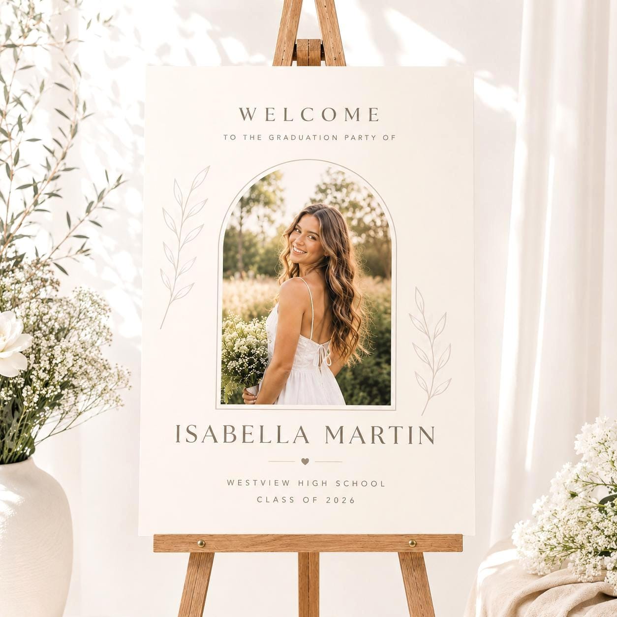 Personalized Graduation Yard Sign detail