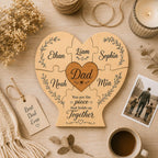 Personalized Wooden Family Puzzle design detail