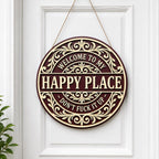 Happy Place Wooden Sign alternate product view