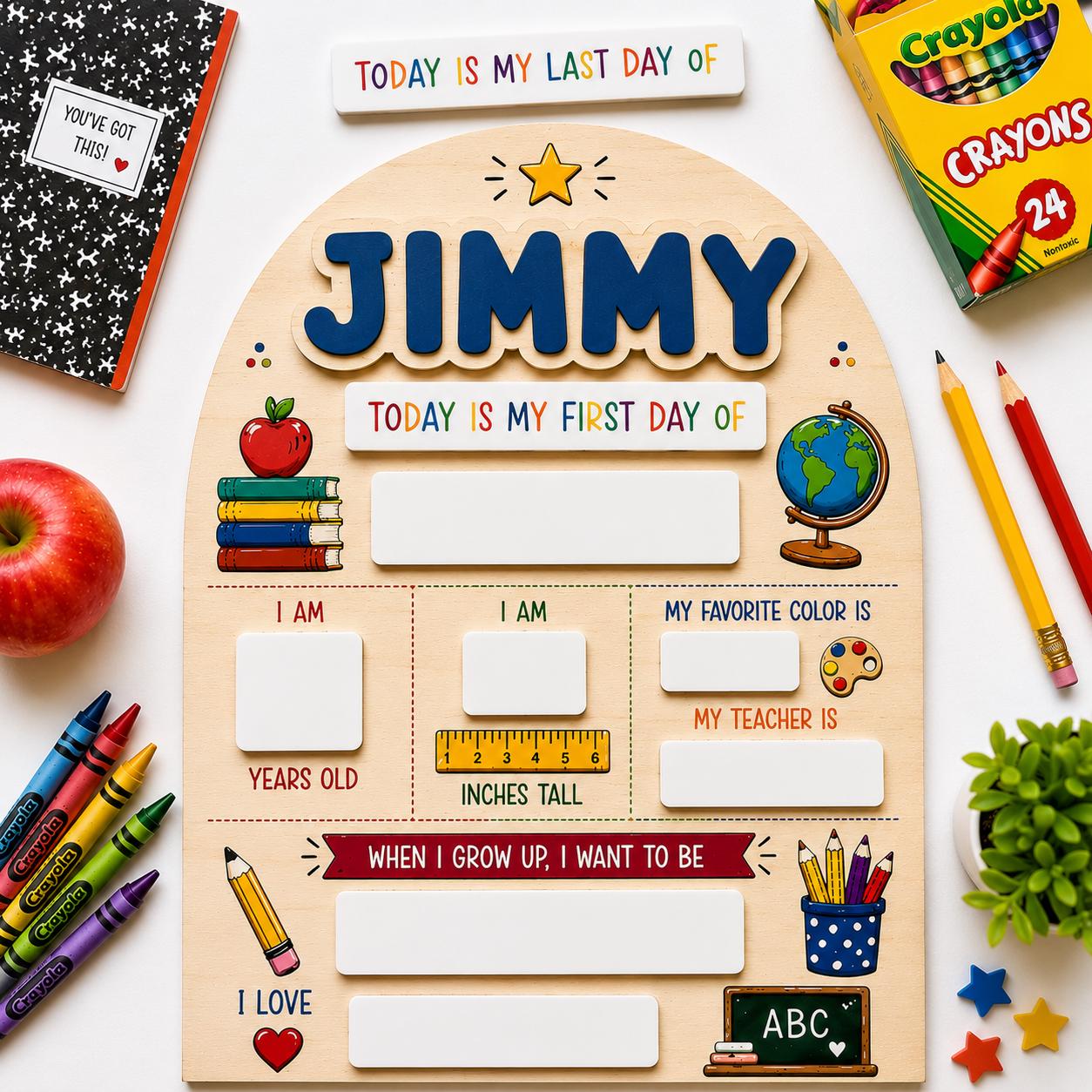 Personalized First & Last Day Sign for first day photos