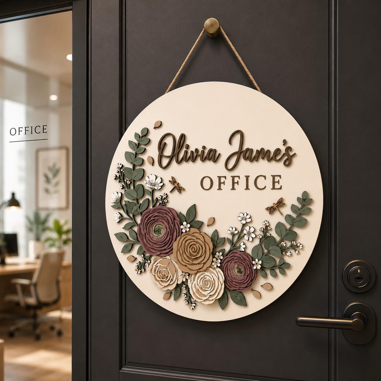 Personalized Office Status Sign for office doors