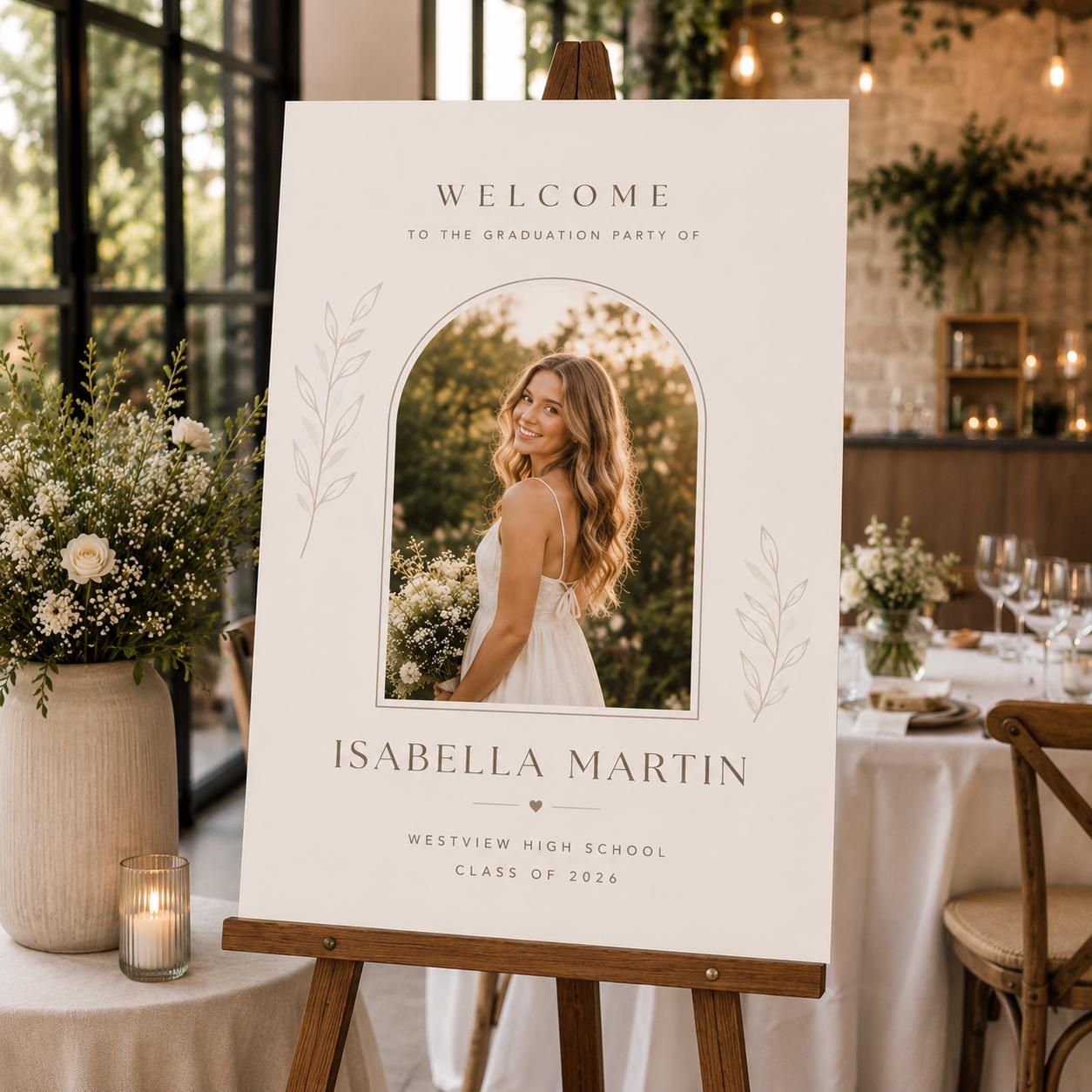Personalized Graduation Yard Sign design detail