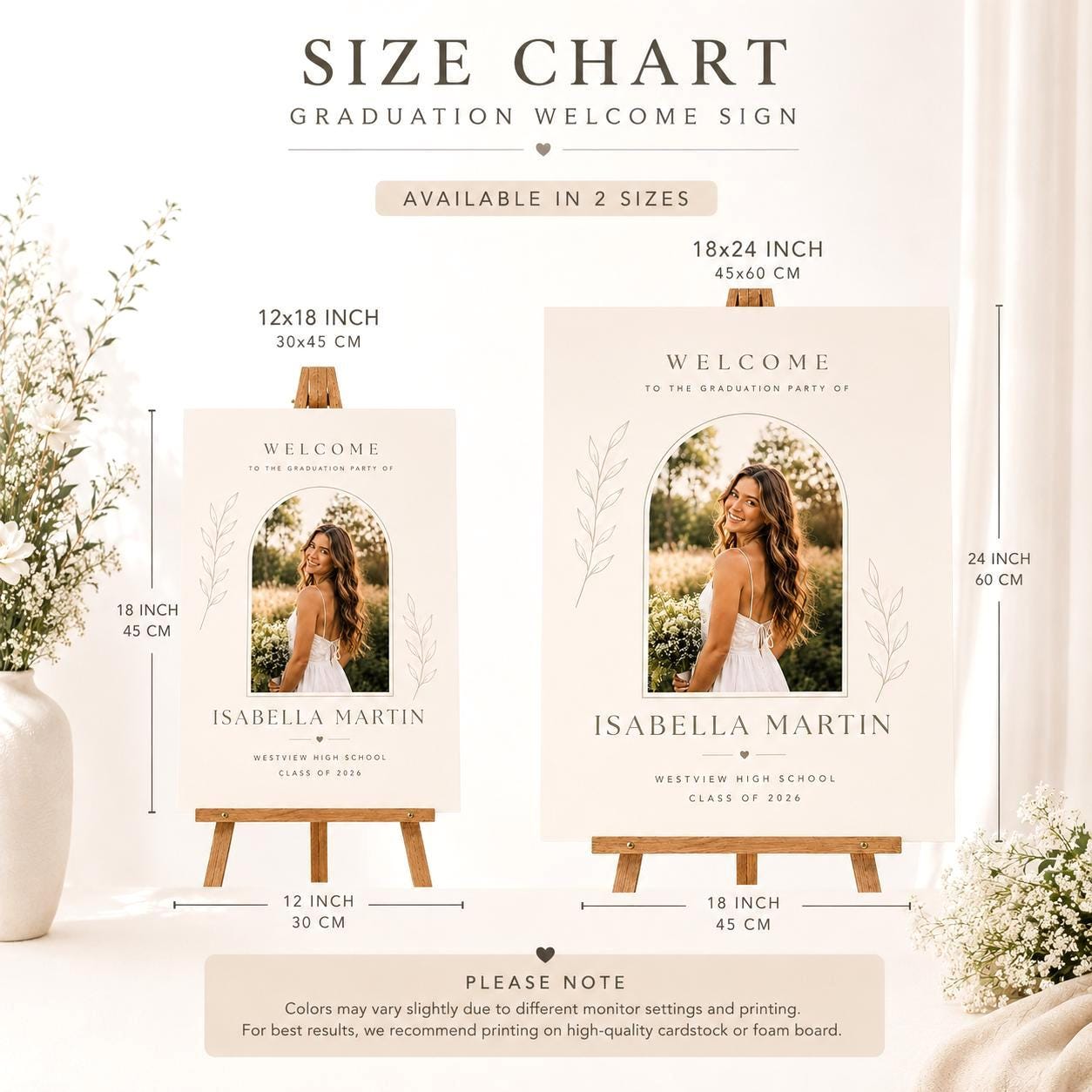 Personalized Graduation Yard Sign display detail