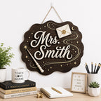 Personalized Wizard Teacher Sign detail