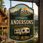 Personalized RV Campsite Sign design detail