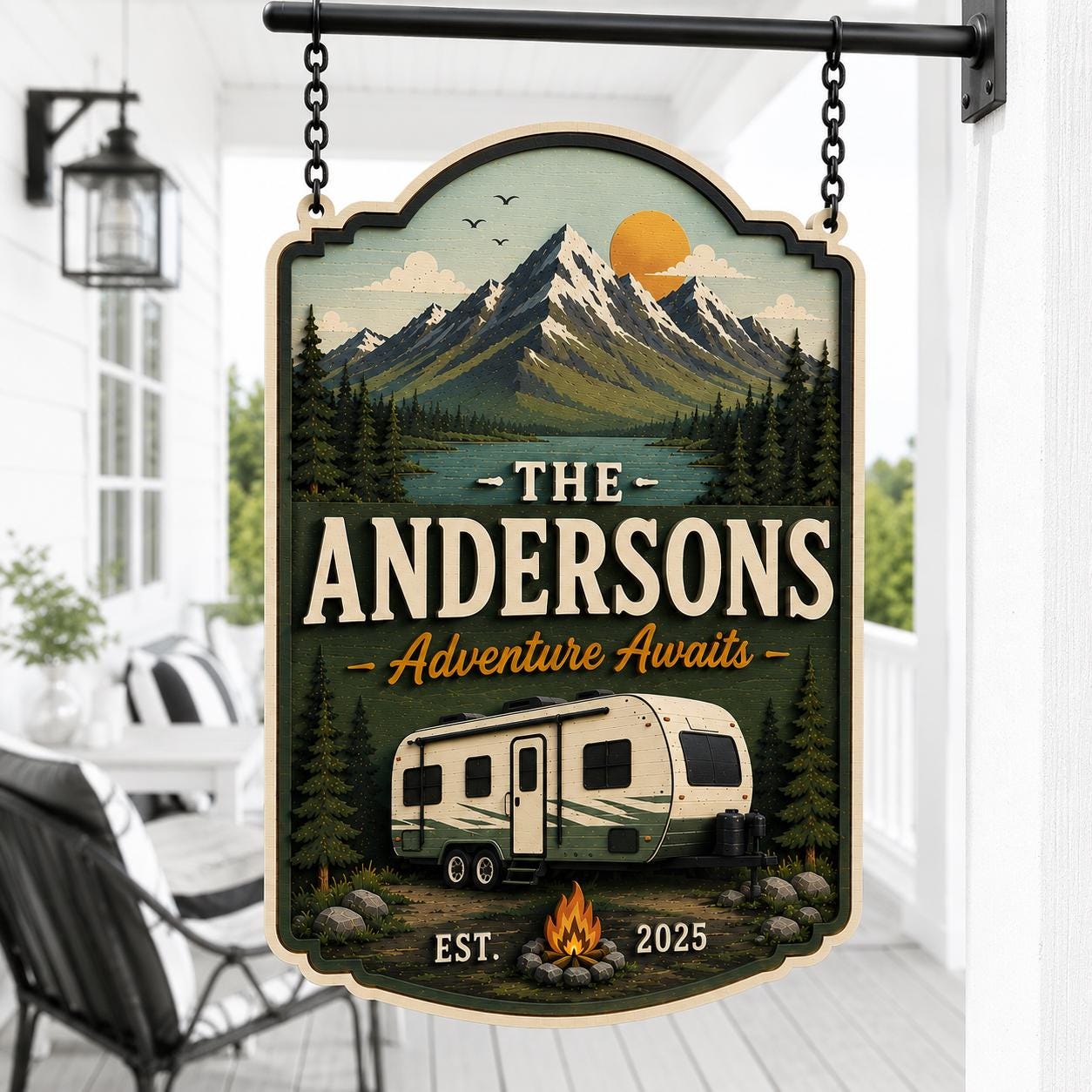 Personalized RV Campsite Sign for RV decor