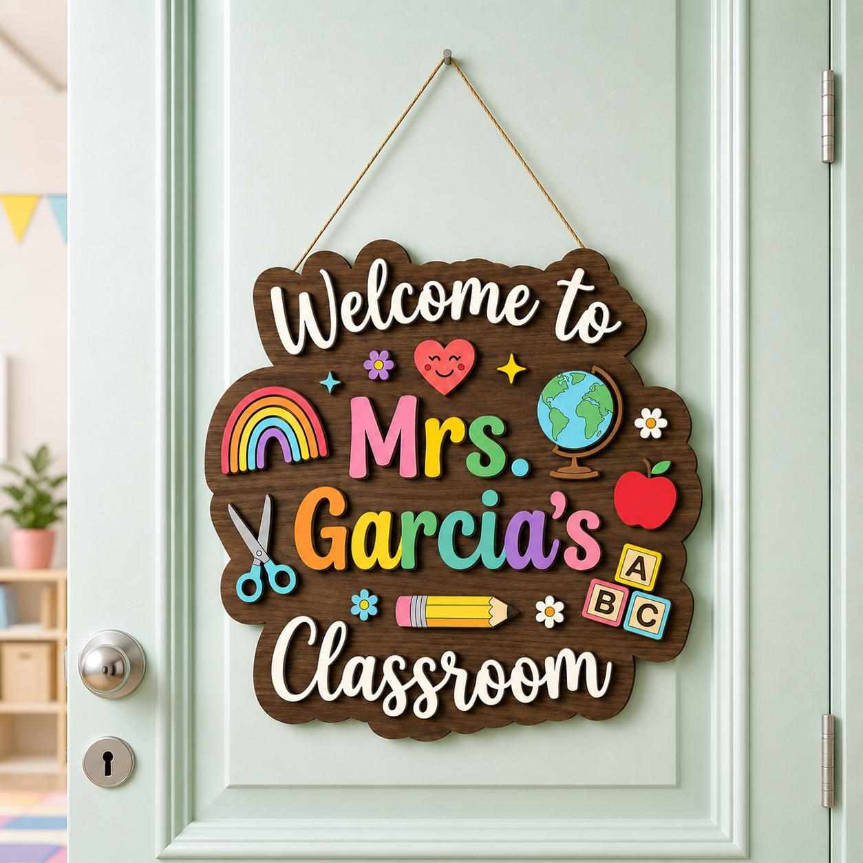 Personalized Teacher Name Sign with custom name