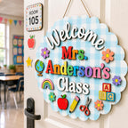 Personalized Teacher Welcome Sign for classroom welcome decor