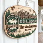 Personalized National Park Sign for mountain cabin decor
