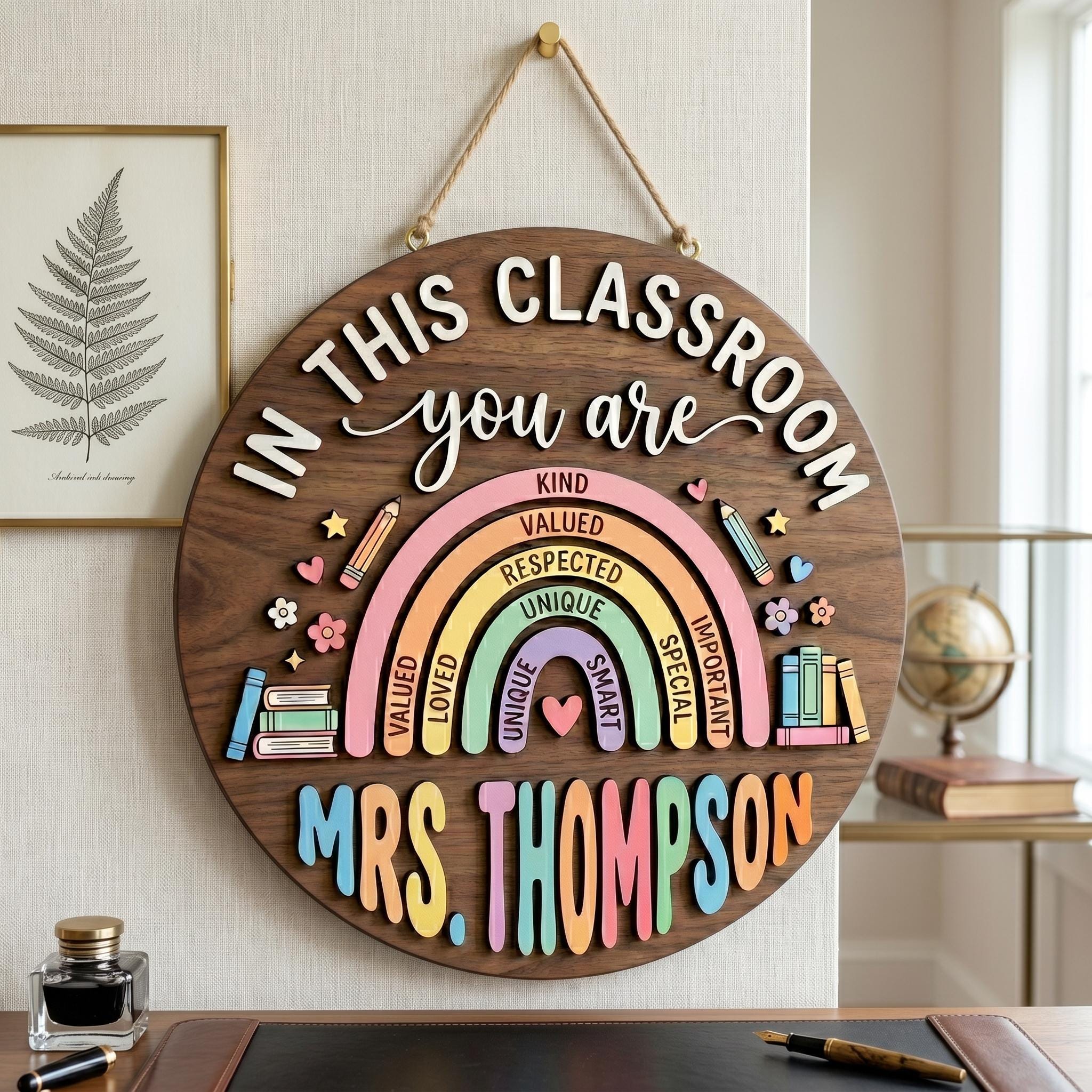 Personalized Classroom Affirmation Sign for classroom affirmation decor