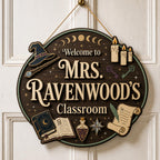 Personalized Magical Teacher Sign design detail