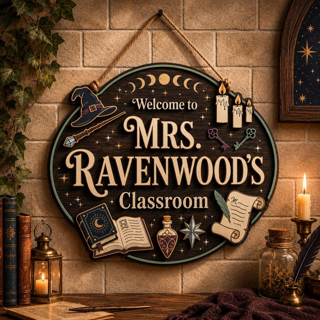 Personalized Magical Teacher Sign for back to school