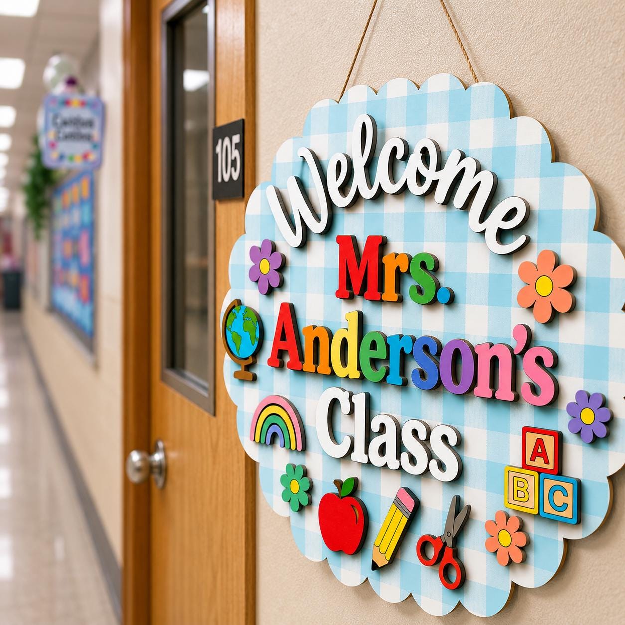 Personalized Teacher Welcome Sign alternate product view
