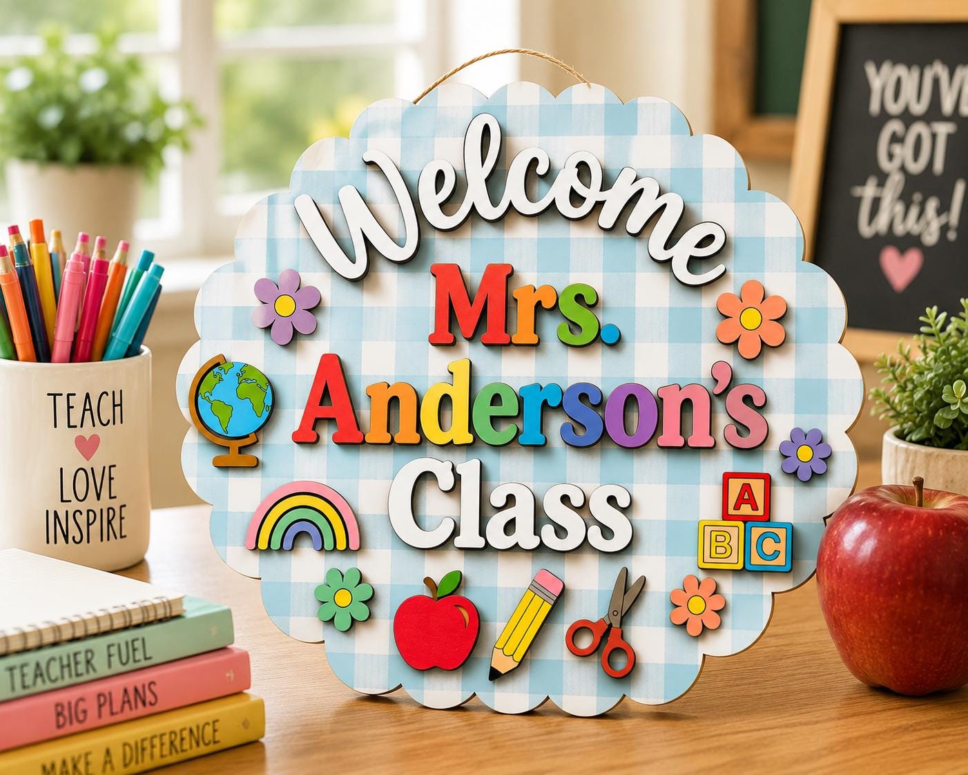 Personalized Teacher Welcome Sign for teacher door decor