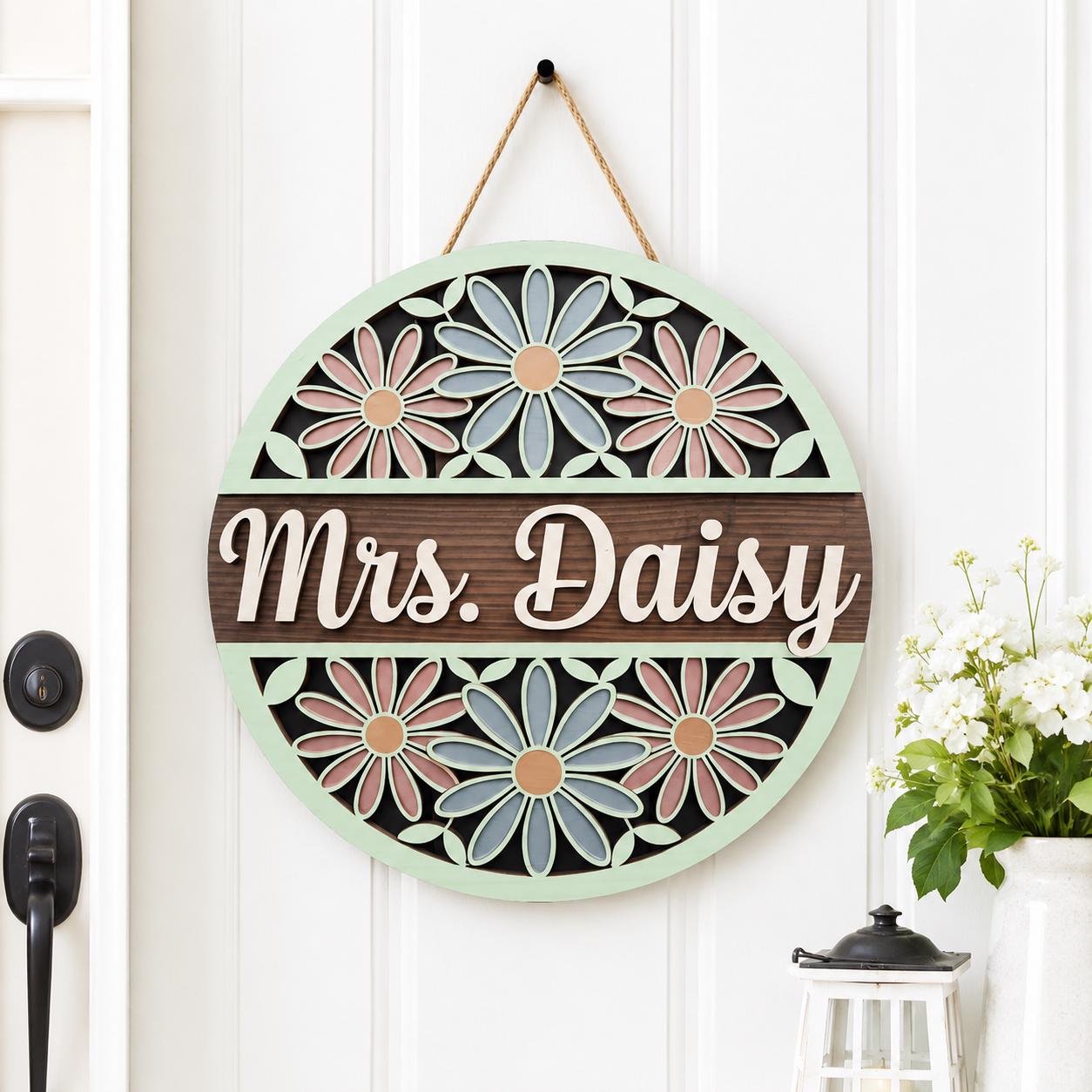 Personalized Daisy Teacher Sign alternate product view