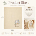 Personalized Butterfly Baby Blanket - Embroidered Floral Nursery Gift