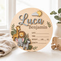 Personalized Safari Birth Announcement detail