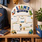 Personalized First & Last Day Sign design detail