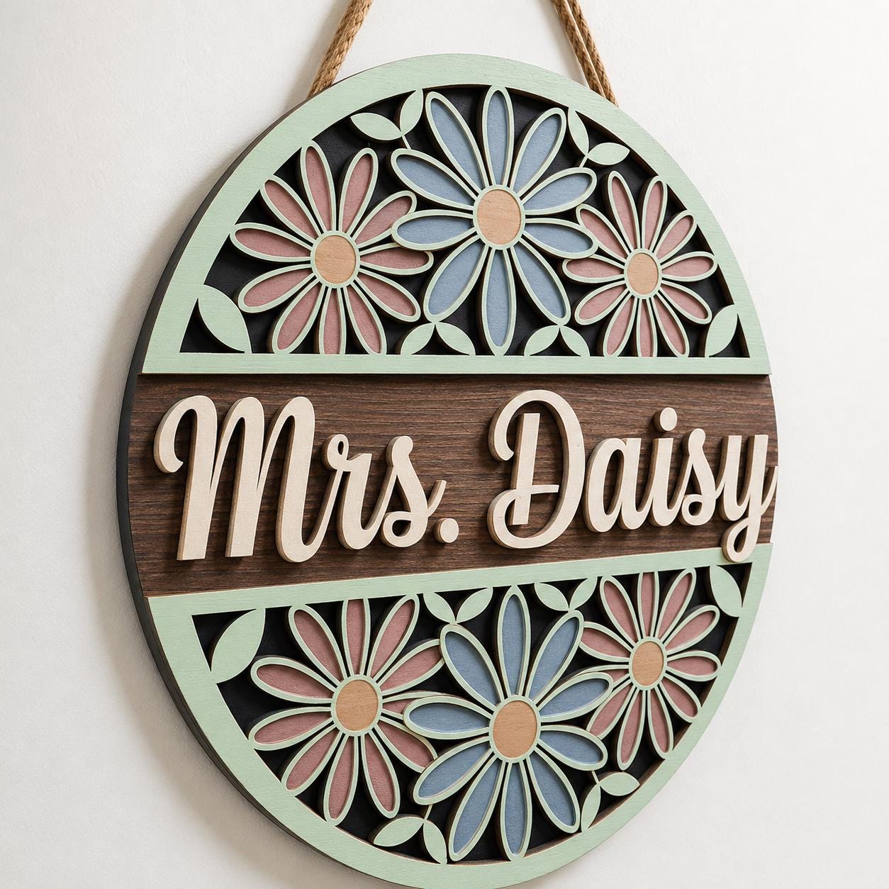 Personalized Daisy Teacher Sign for daisy classroom decor