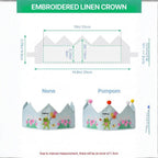Personalized Woodland Birthday Crown - Embroidered Forest Party Hat