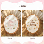 Personalized Floral Baby Name Hoop - Embroidered Nursery Wall Art
